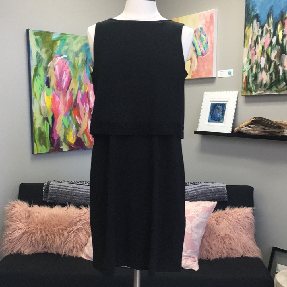 NWT J Jill Wearever black dress size M petite